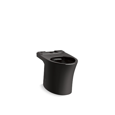 Kohler Veil Elongated Toilet Bowl With Skirted Trapway In Black Black 28121-7
